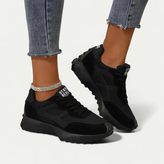 Soft Black Womens Sneakers - Classic Stylish Comfort - Nocini