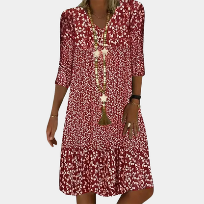 Lightweight Floral Midi Dress for Women