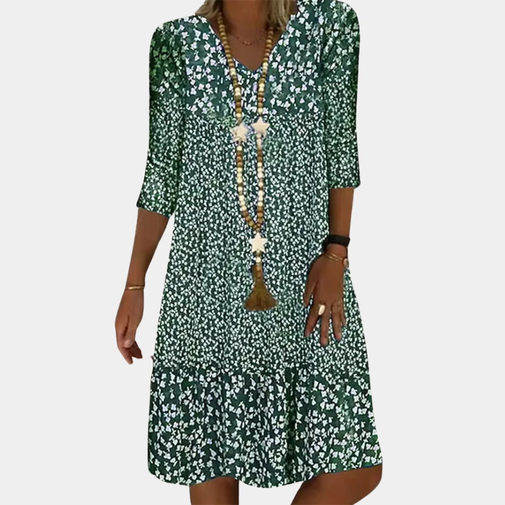 Lightweight Floral Midi Dress for Women - Olytrend
