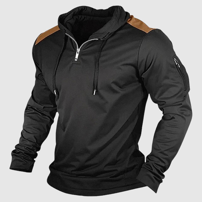 Classic Casual Quarter Zip Hoodie - Nocini