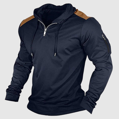 Classic Casual Quarter Zip Hoodie