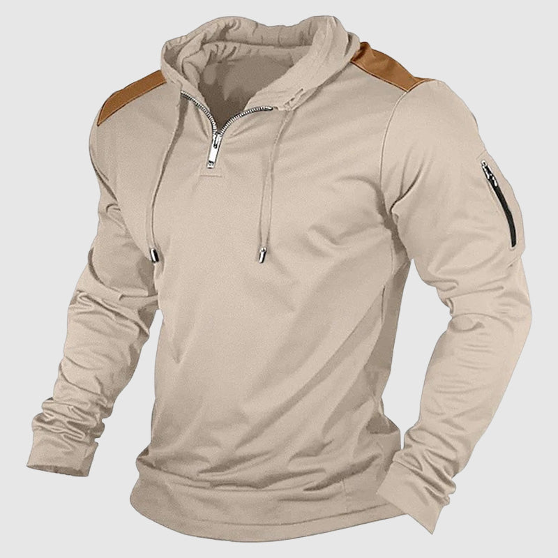 Classic Casual Quarter Zip Hoodie