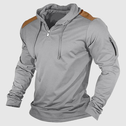 Classic Casual Quarter Zip Hoodie