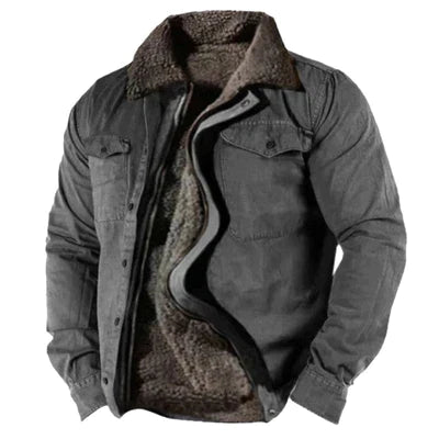 Warm Men's Fleece Lined Sherpa Coat