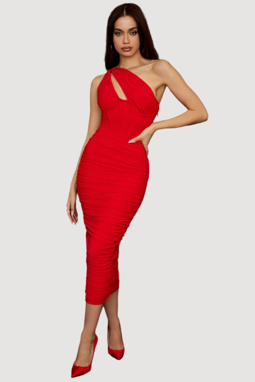 Women's Fit and Flare Midi Dress