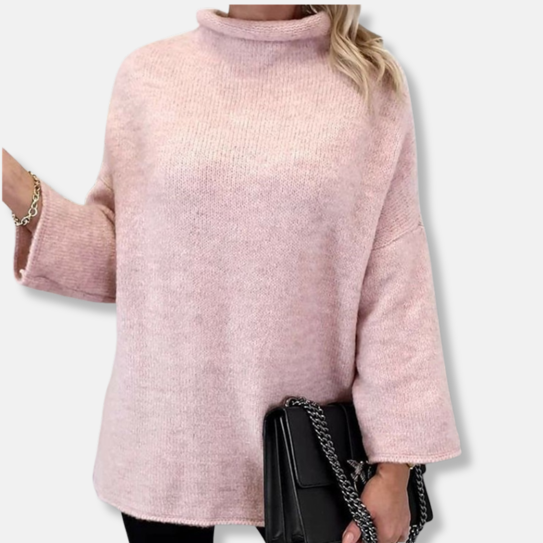 Casual Oversized Crew Neck Pullover Sweater - Nocini