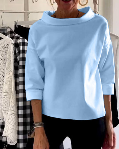 Classic Fit High Neck Women's Top