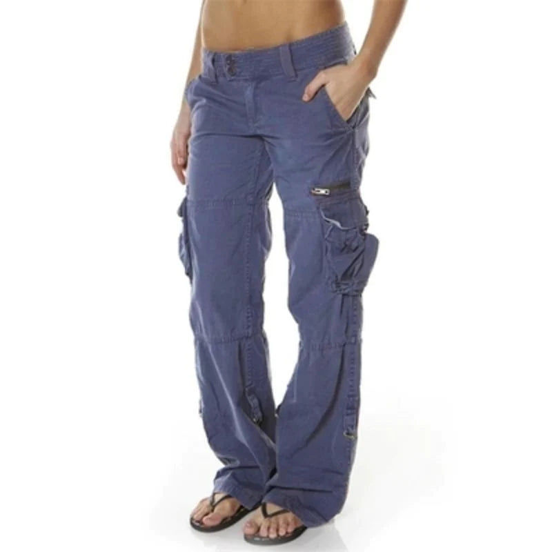 Relaxed Fit Women's Cargo Trousers