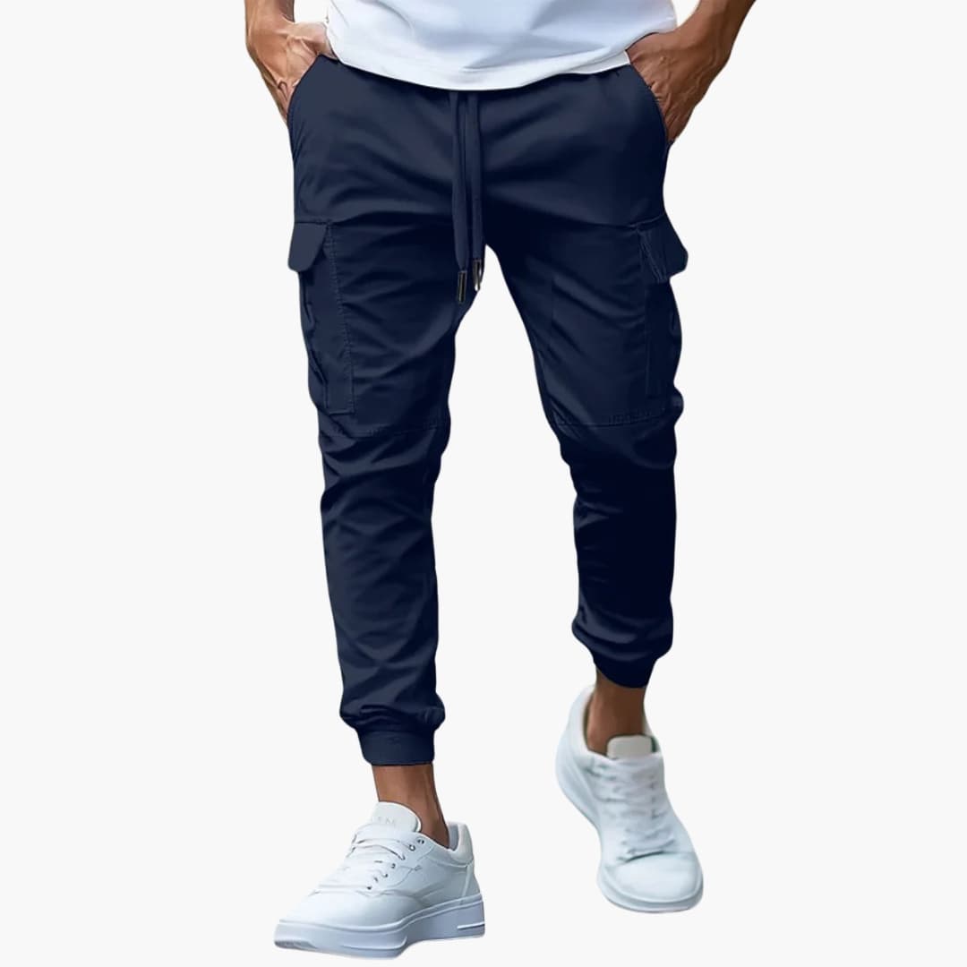 Comfortable Men's Jogger Pants with Elastic Waistband - Olytrend