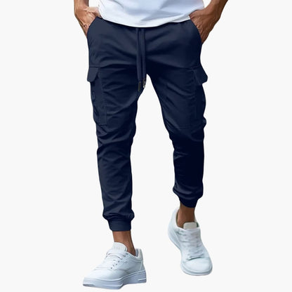 Comfortable Men's Jogger Pants with Elastic Waistband - Olytrend