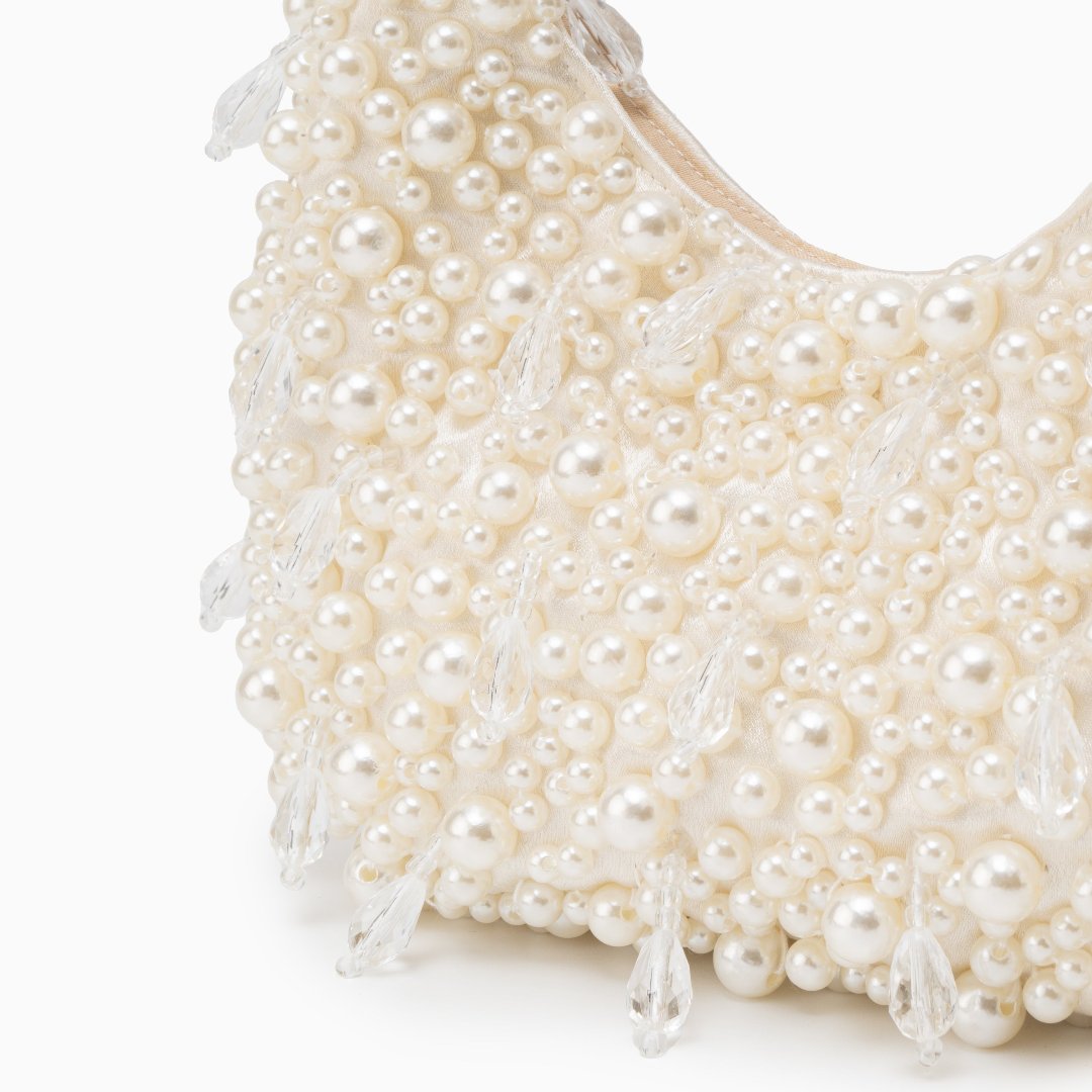 Elegant Beaded Classic Tote Handbag for Women
