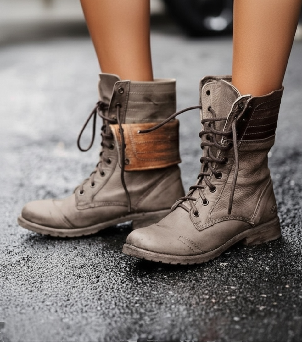 Elegant Ladies Ankle Lace Boots - Olytrend