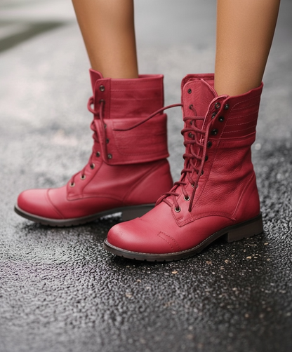 Elegant Ladies Ankle Lace Boots