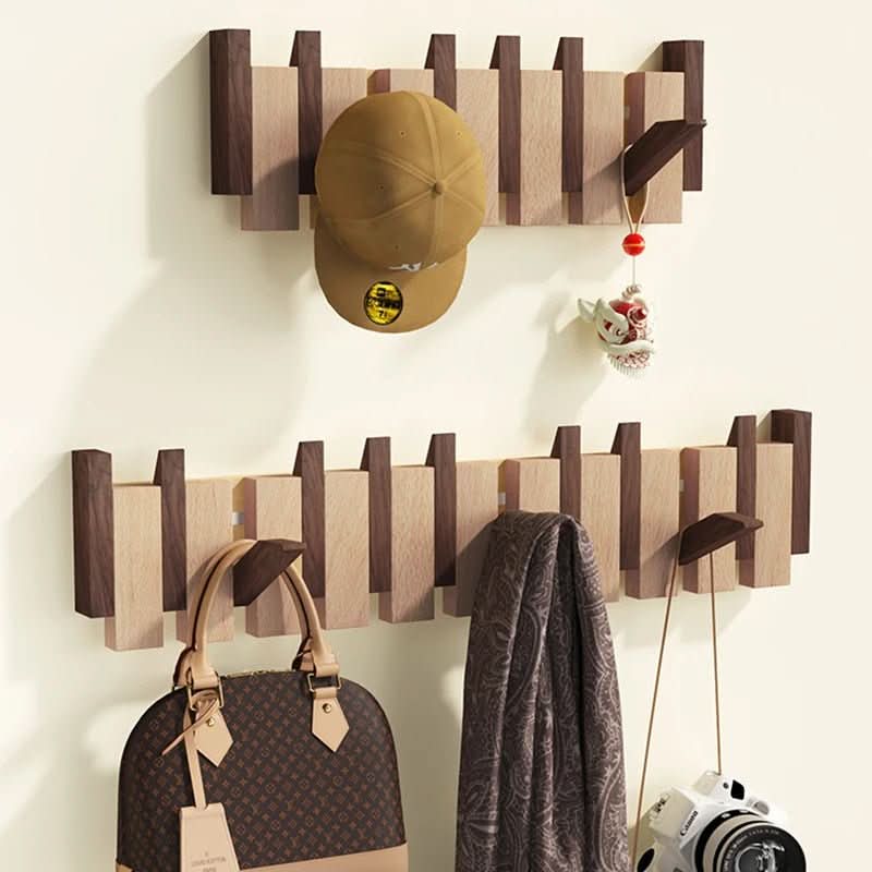 Minimalist Wooden Piano Wall Hook With Multiple Pegs