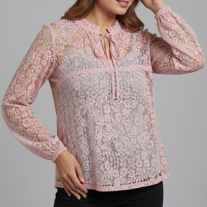 Delicate See Through Lace Top