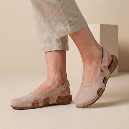 Elegant Slingback Sandals with Contoured Insoles and Cutout Sides