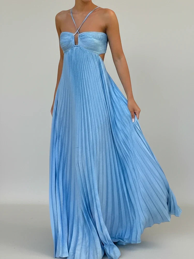 Flowy Long Sleeve Maxi Dress for Ladies