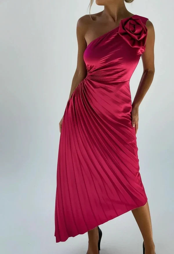 Flared Knee Length Lady Dress - Olytrend
