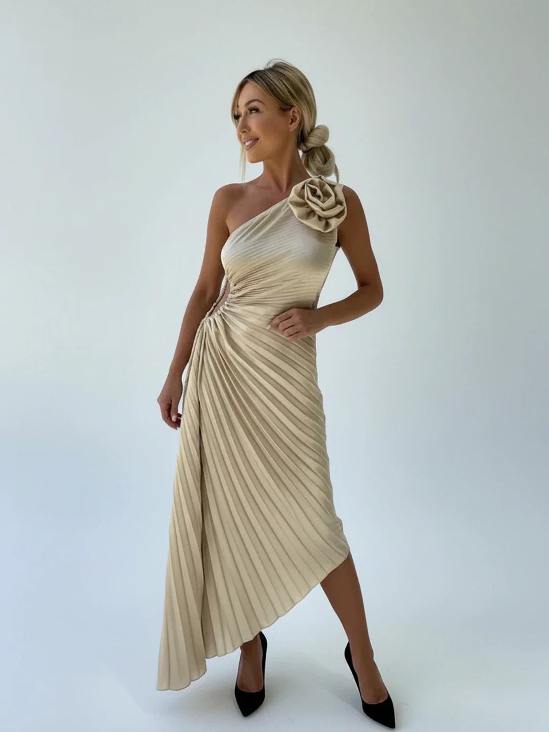 Flared Knee Length Lady Dress