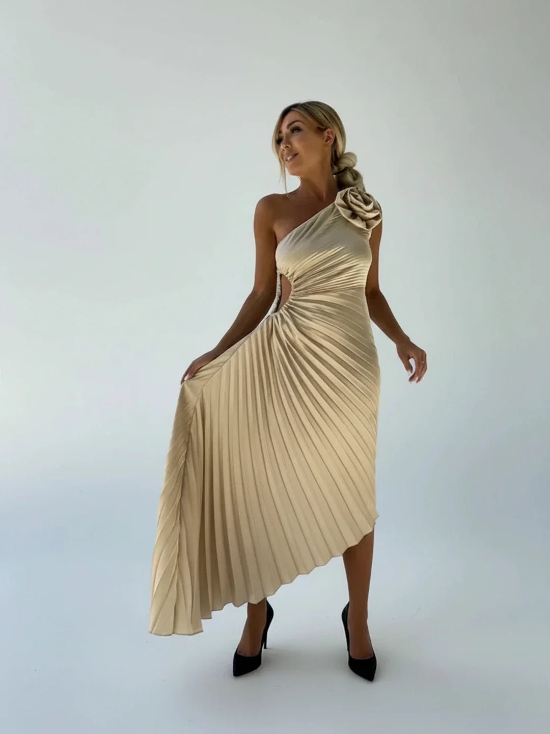 Flared Knee Length Lady Dress