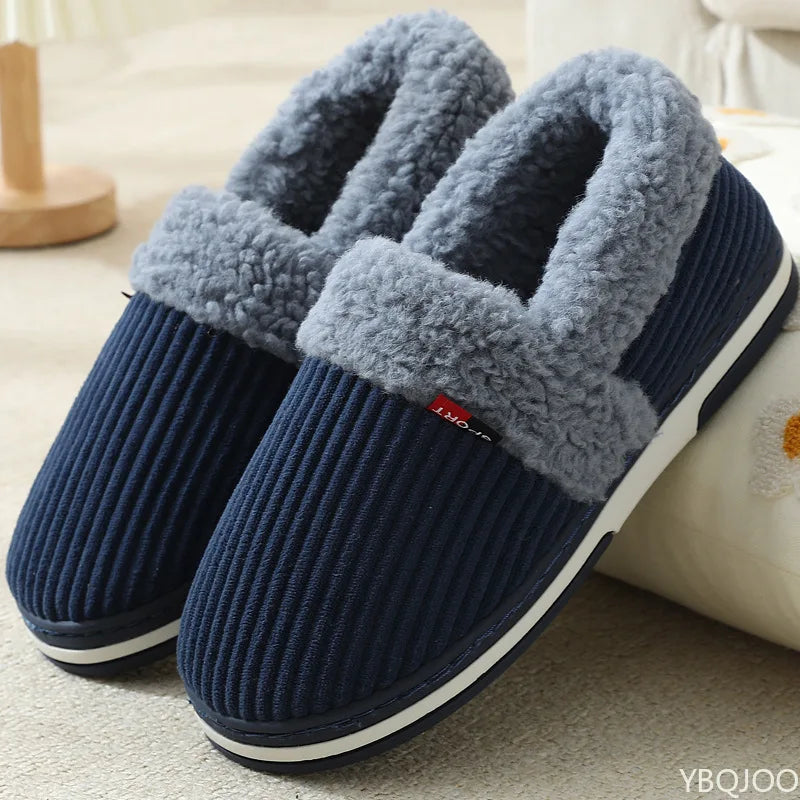 Warm Fuzzy Slippers for Men - Soft Grip Soles - Nocini