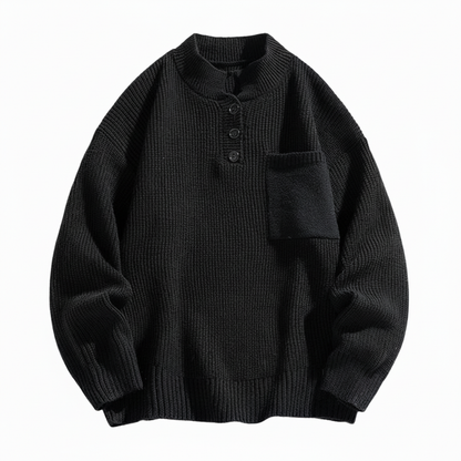 Casual Fit Men's Henley Pullover