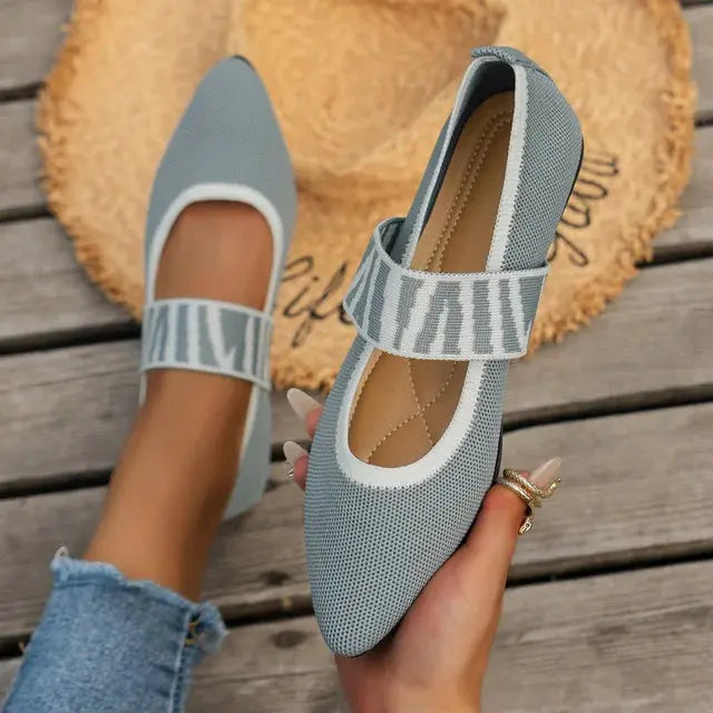 Classic Round Toe Dance Flats for Women