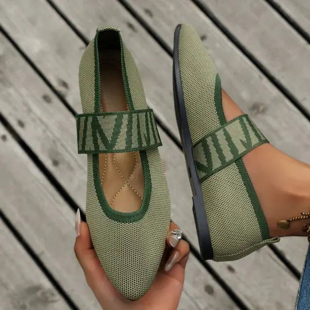 Classic Round Toe Dance Flats for Women
