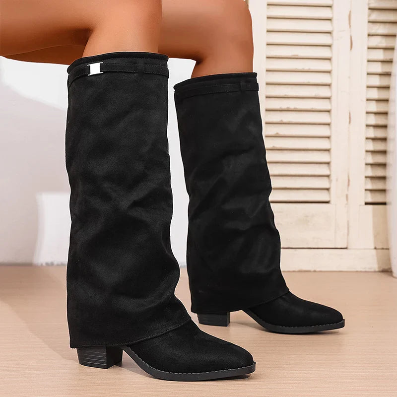 Tall Heeled Boots for Women - Chic and Cozy Fit - Nocini