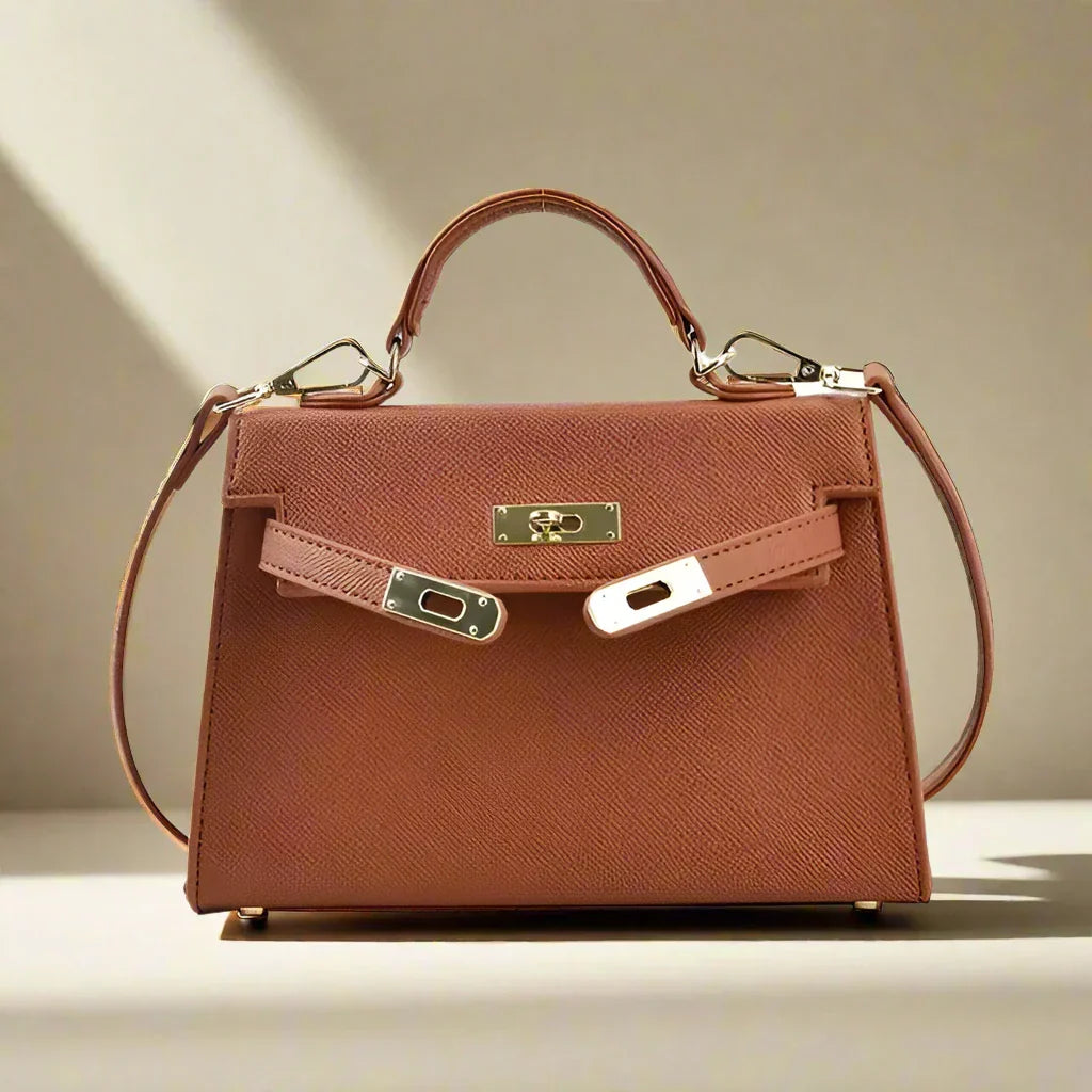 Luxury Leather Tote Bag with Shoulder Strap
