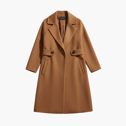 Classic Women's Trench Coat with Button Front - Olytrend
