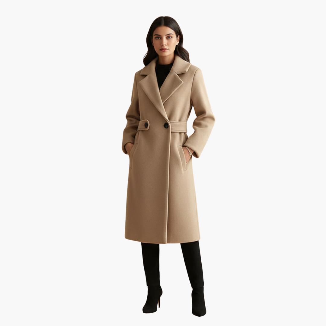 Classic Women's Trench Coat with Button Front