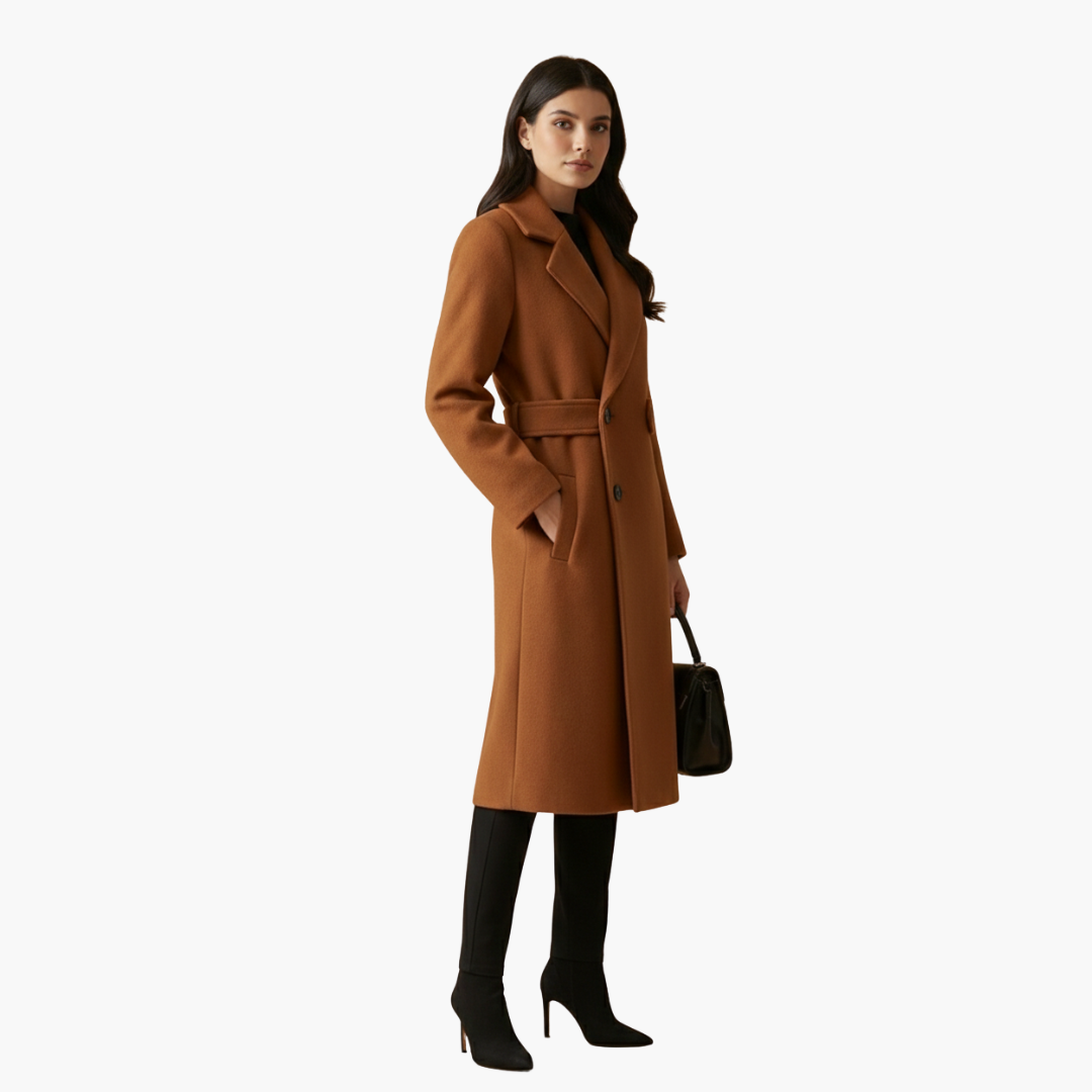 Classic Women's Trench Coat with Button Front