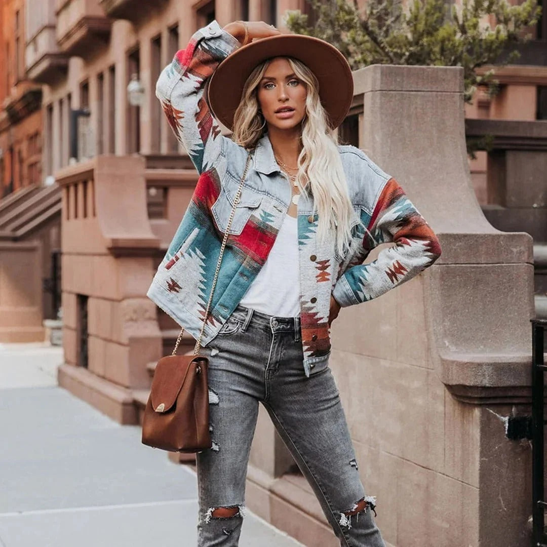 Classic Blue Jeans Jacket for Ladies
