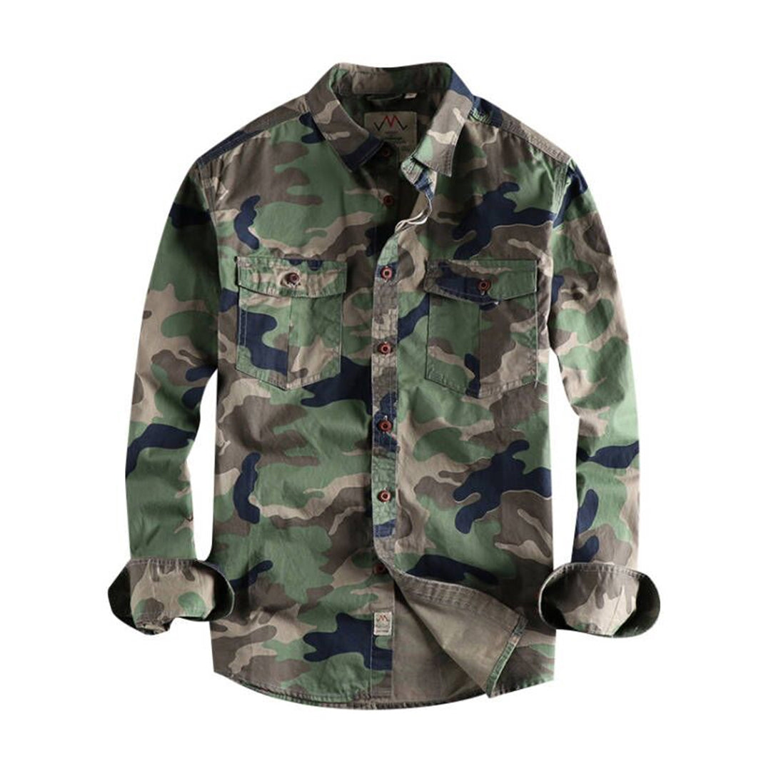 Casual Long Sleeve Cotton Button Shirt - Nocini