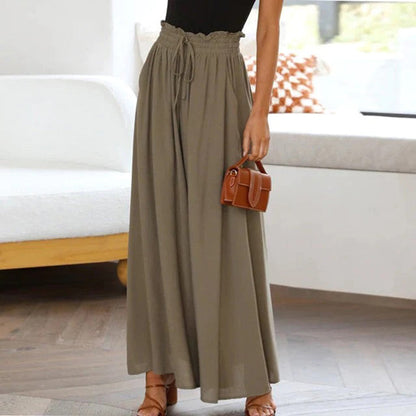 Comfortable Women's Maxi Skirt with Elastic Waist and Pockets