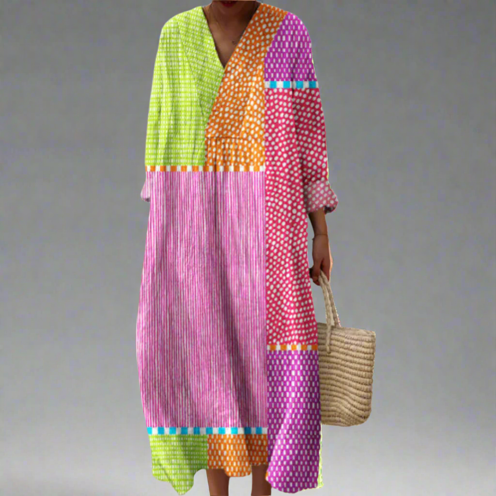 Stylish Floral Maxi Dress - Olytrend
