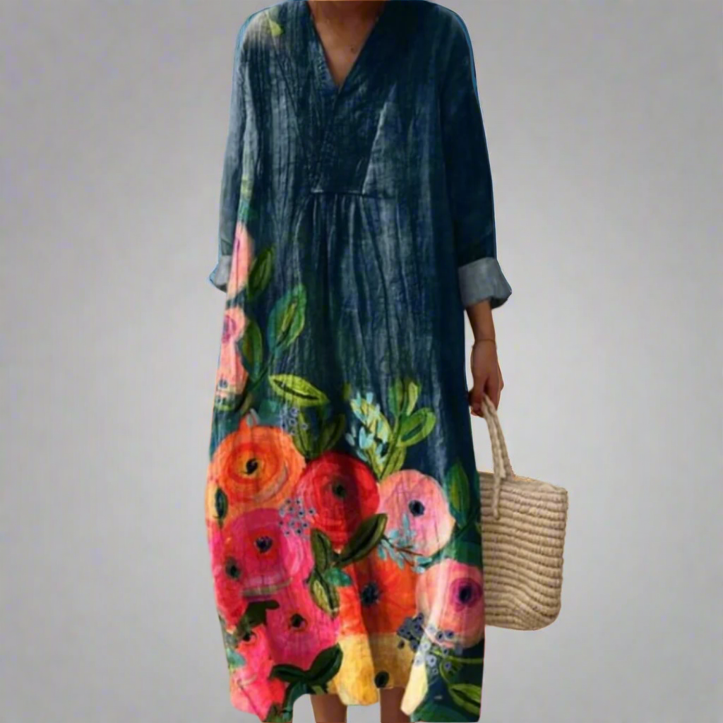 Chic Geo Patterned Dress - Olytrend