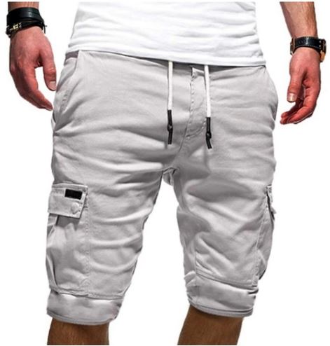 Relaxed Fit Cargo Shorts with Drawstring Waist