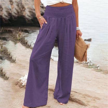 Relaxed Fit Women's Cotton Stretch Pants