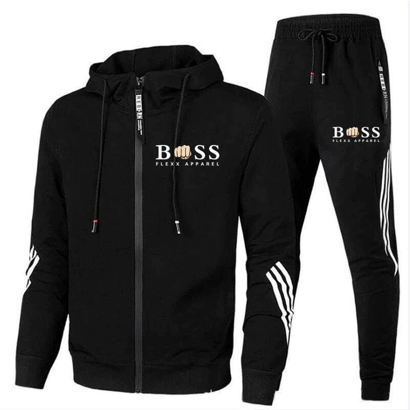 Calvin | Men's Active Stripe Hoodie & Sweatpants Set
