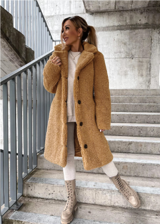 Cozy Oversized Women's Teddy Jacket