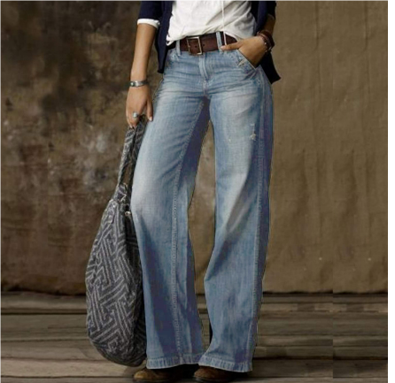 Classic Women's Relaxed Fit Wide Leg Jeans