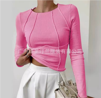 Women's Fashionable Fitted Long Sleeve Blouse