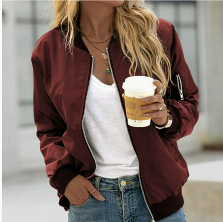 Waterproof Women's Zip Up Bomber Coat