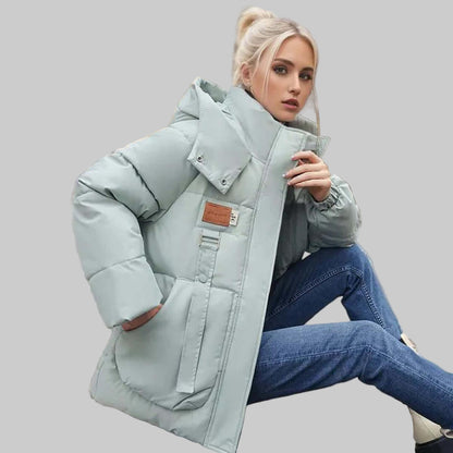 Ladies Warm Padded Hoodie Coat