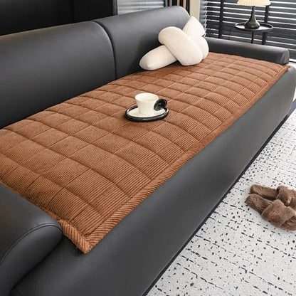 Quilted Couch Cover With Non-Slip Backing
