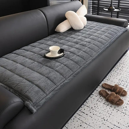 Quilted Couch Cover With Non-Slip Backing