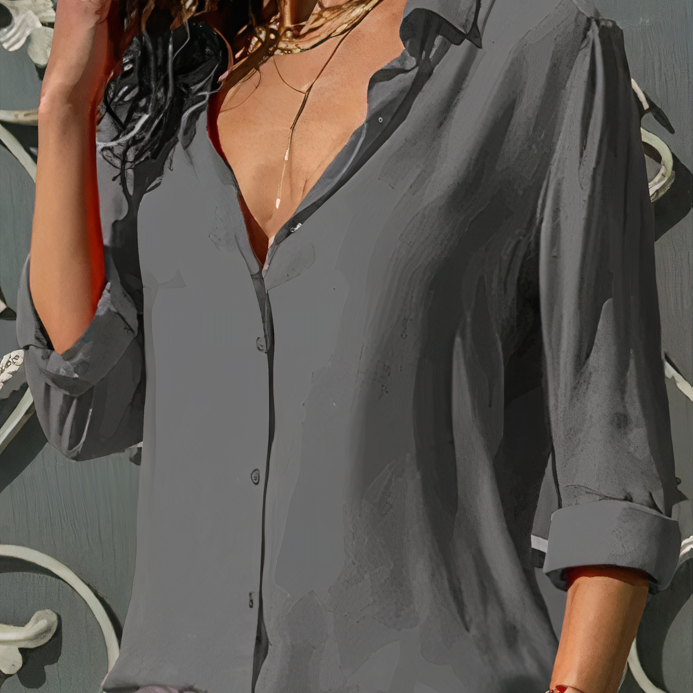 Chic Lightweight Women's Blouse