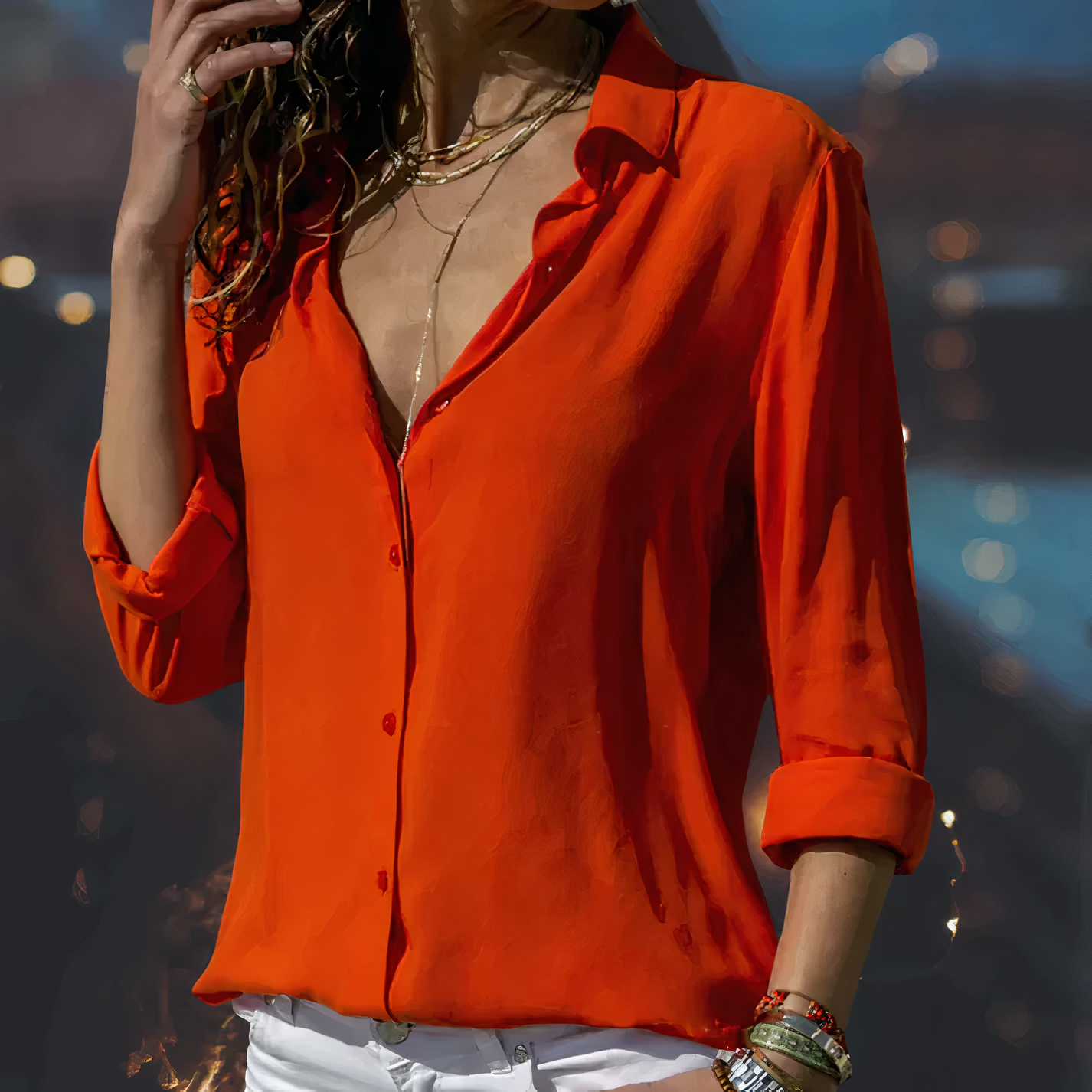 Chic Lightweight Women's Blouse